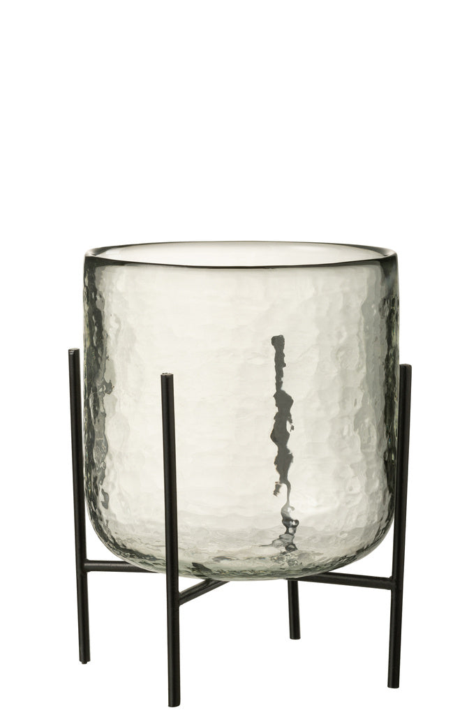 J-LINE HURRICANE OP STANDAARD – GLAS/ZIJDELINGSE STANDAARD TRANSPARANT GROOT