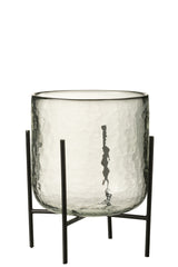 J-LINE HURRICANE OP STANDAARD – GLAS/ZIJDELINGSE STANDAARD TRANSPARANT GROOT