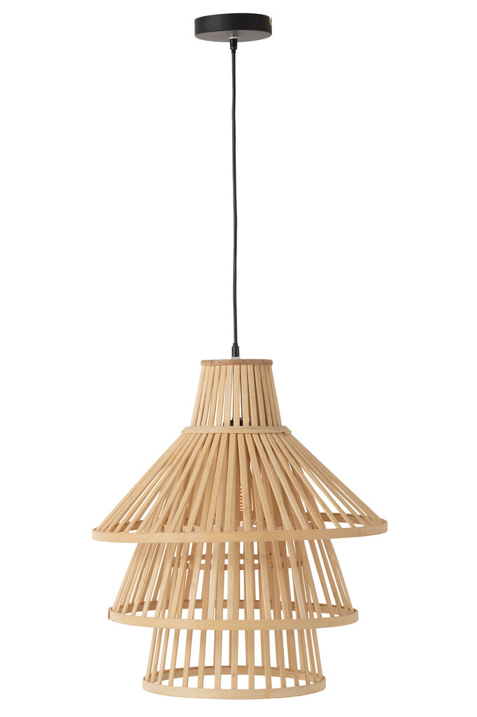 J-LINE HANGING LAMP LAYERS BAMBOO NATURAL LARGE