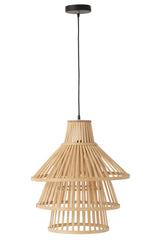 J-LINE HANGING LAMP LAYERS BAMBOO NATURAL LARGE