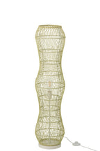 Vloerlamp rotan gevlochten metaal groen