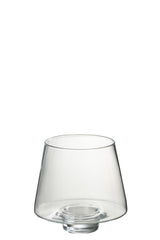 J-LINE WINDLICHT OLI GLAS TRANSPARANT GROOT