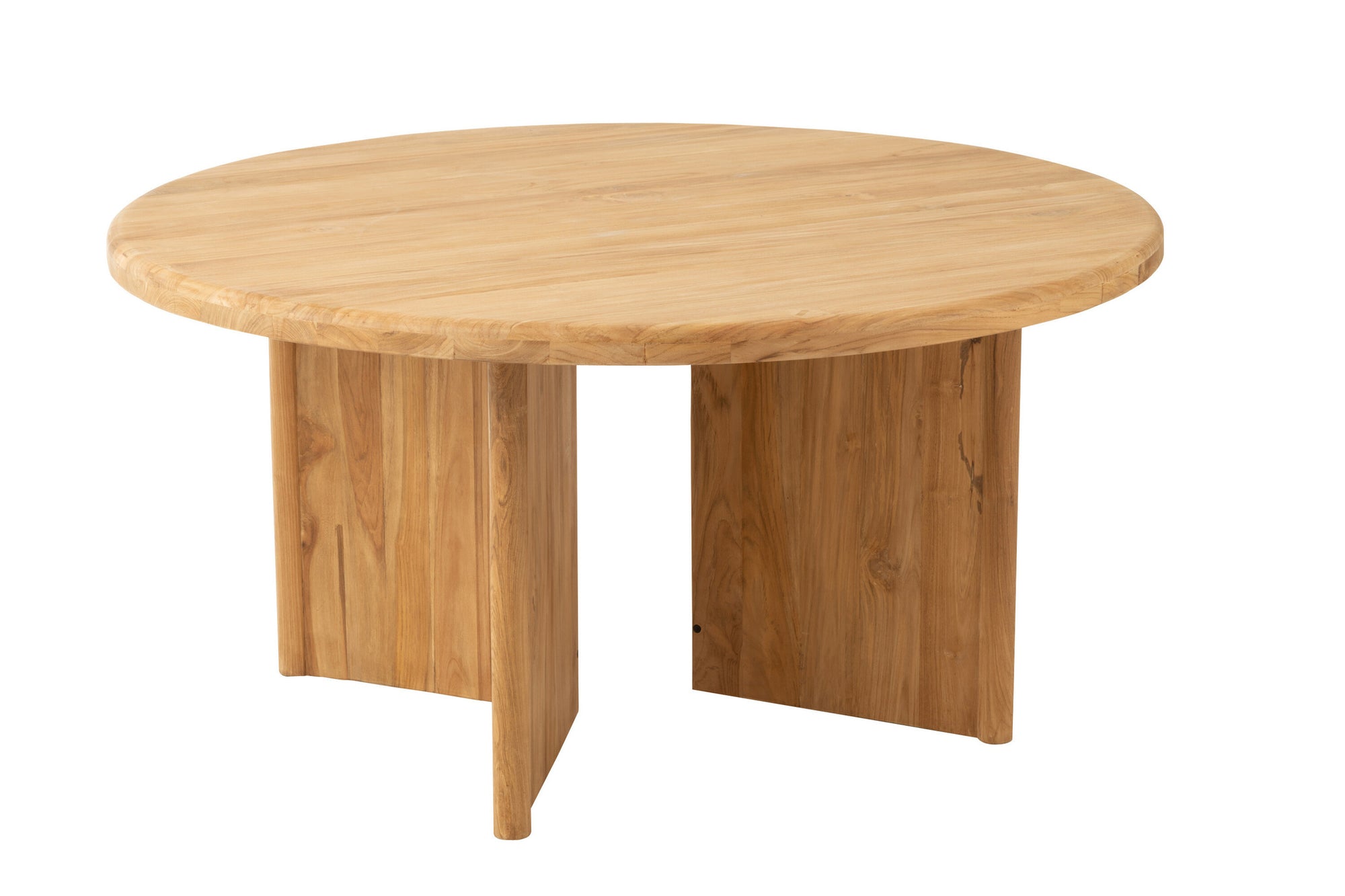 Ronde teakhouten tafel naturel
