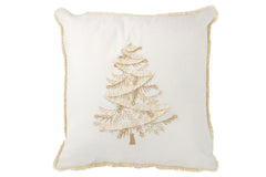 Kussenboom Textiel Wit/Goud