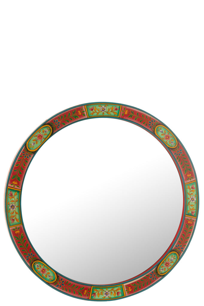 J-LINE RONDE SPIEGEL FRAME MUMBAI MDF MIX
