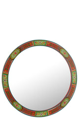 J-LINE RONDE SPIEGEL FRAME MUMBAI MDF MIX