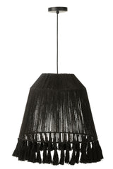 Hanglamp Celia Jute Zwart Groot
