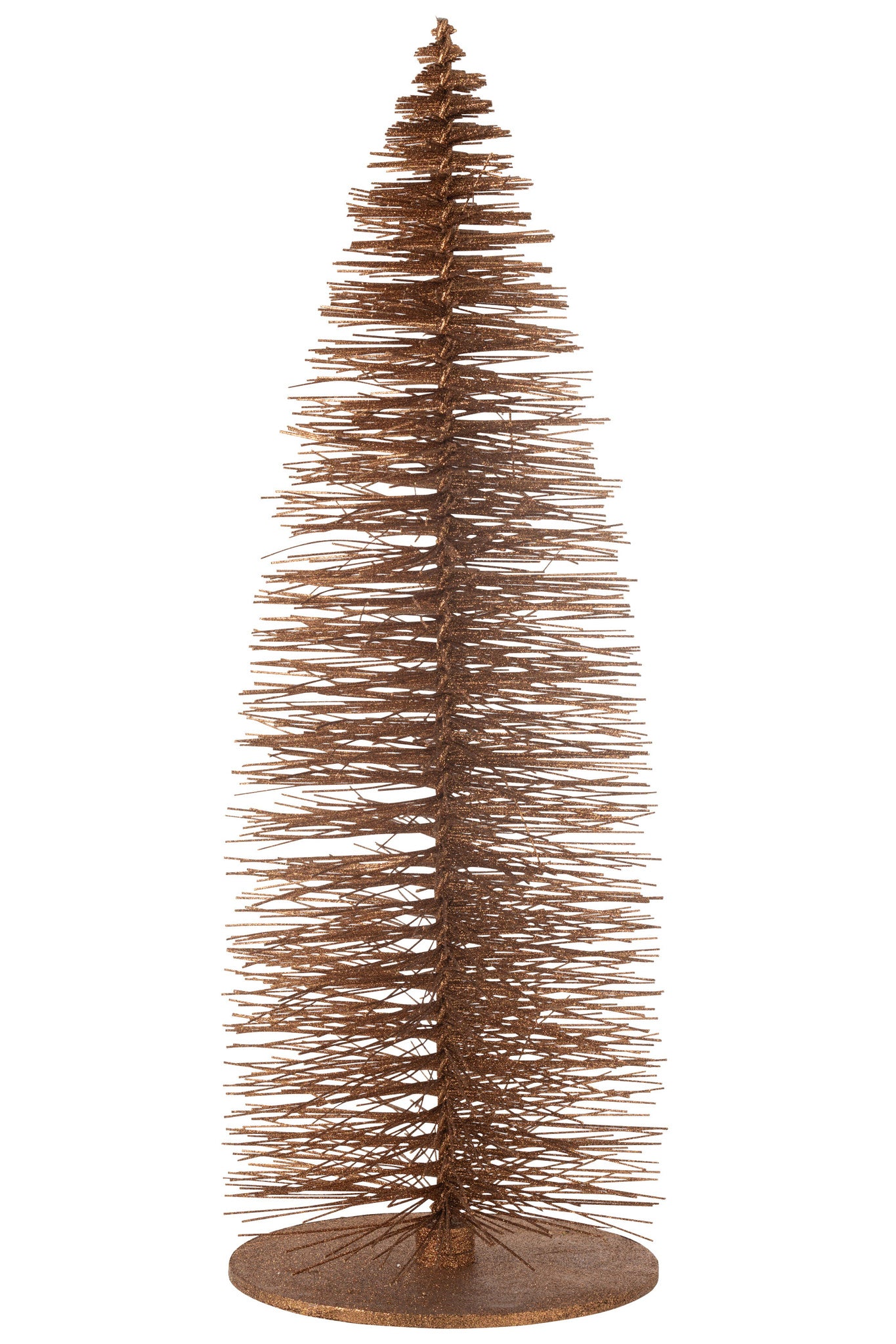 J-LINE KERSTBOOM DECO GLITTERS HOUT BRUIN EXTRA GROOT
