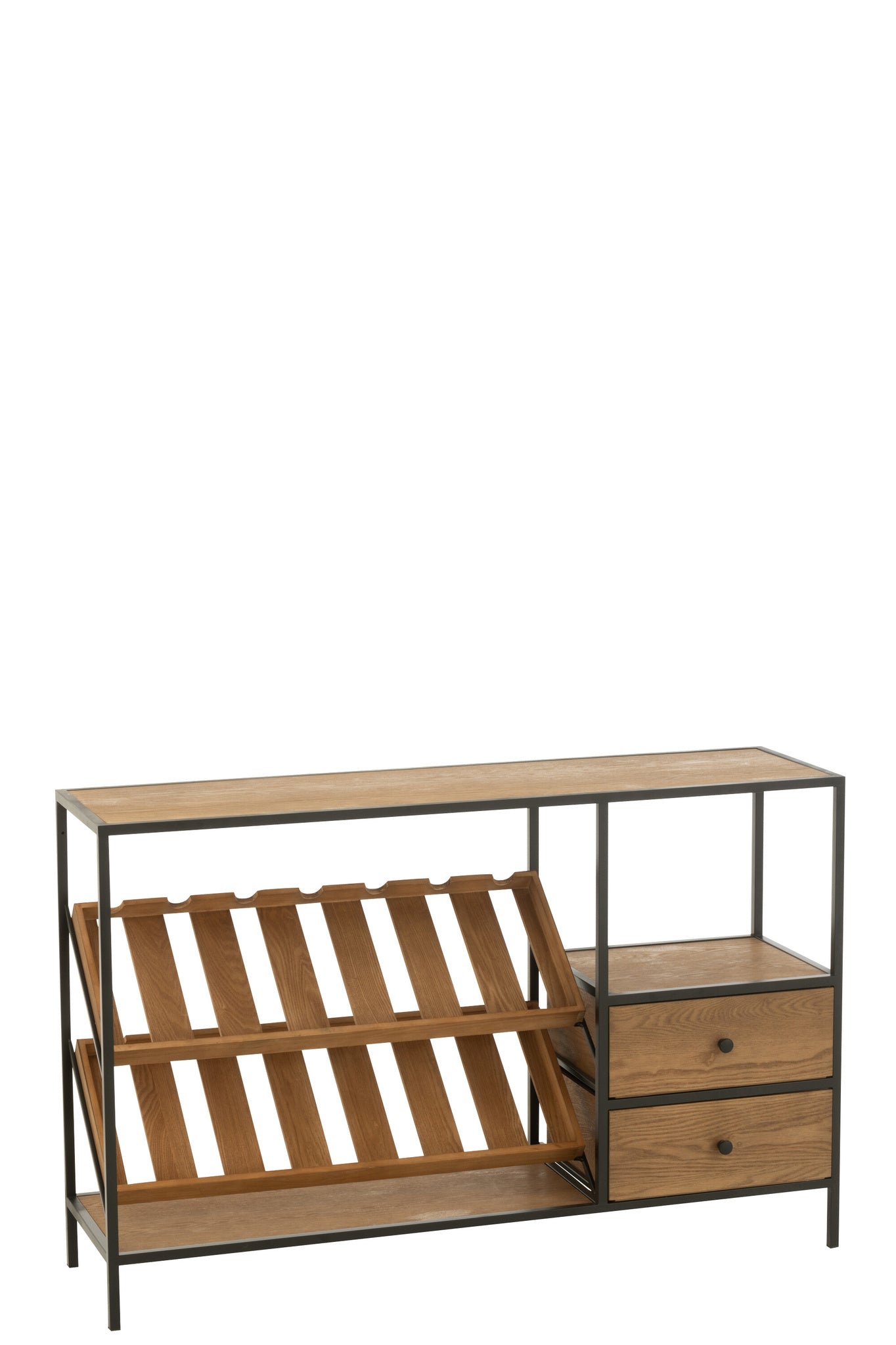 Bar Kast Wijnfineer Natuur/Zwart Klein