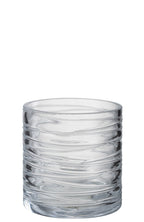 J-LINE HURRICANE STRIPES GLASS TRANSPARENT SMALL