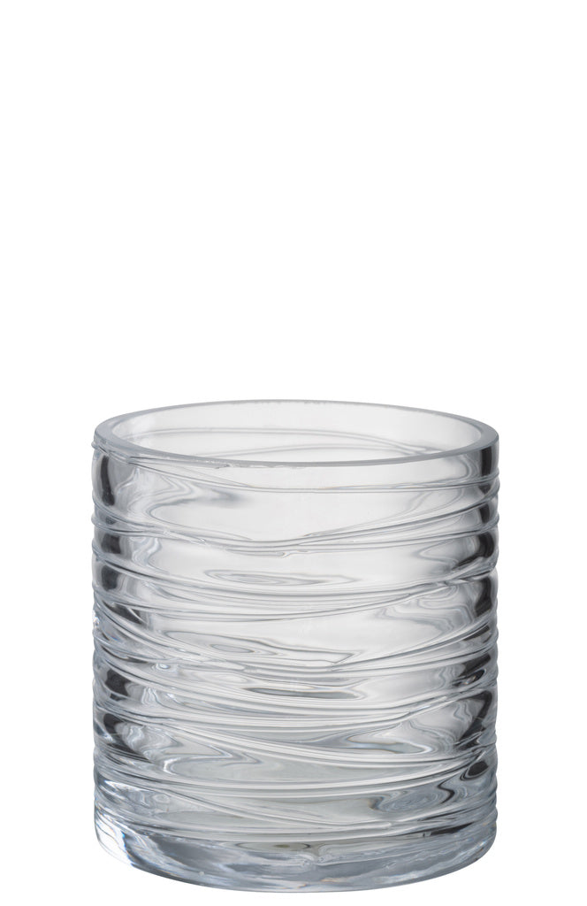 J-LINE HURRICANE STRIPES GLASS TRANSPARENT SMALL