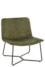 Loungestoel Isabel Metaal/Textiel Groen
