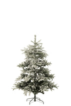 J-LINE KERSTBOOM 270 LED SNEEUWACHTIG KUNSTMATIG DONKERGROEN/WIT MEDIUM