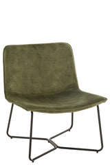 Loungestoel Isabel Metaal/Textiel Groen
