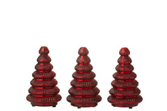 J-LINE DOOS VAN 3 BOOM LED-GERIBBELD GLAS KERST ROOD