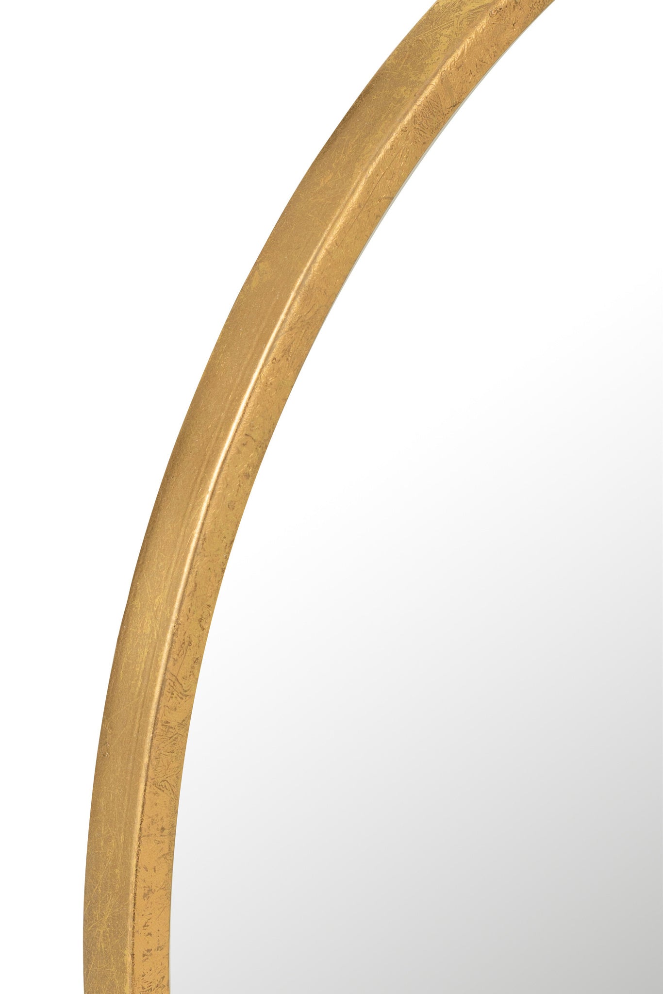 Ronde Mona-spiegel ijzer/glas goud medium