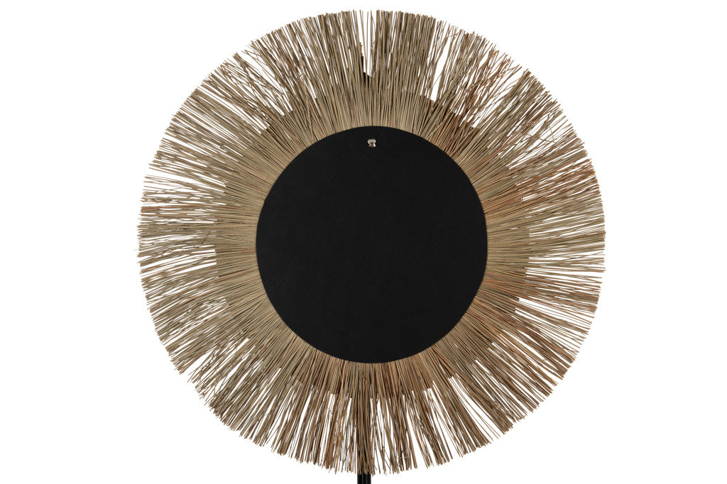 J-LINE RONDE SPIEGEL MENDI GRASS NATUREL LARGE