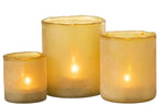 J-LINE SET VAN 3 TEALIGHT RUBY – GLAS GEEL