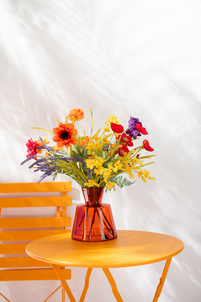 J-LINE ANEMONE STELEN – KUNSTBLOEMEN FUCHSIA/PAARS (SET VAN 2)