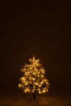  J-LINE KERSTBOOM 120 LED SNEEUWACHTIG KUNSTMATIG DONKERGROEN/WIT KLEIN