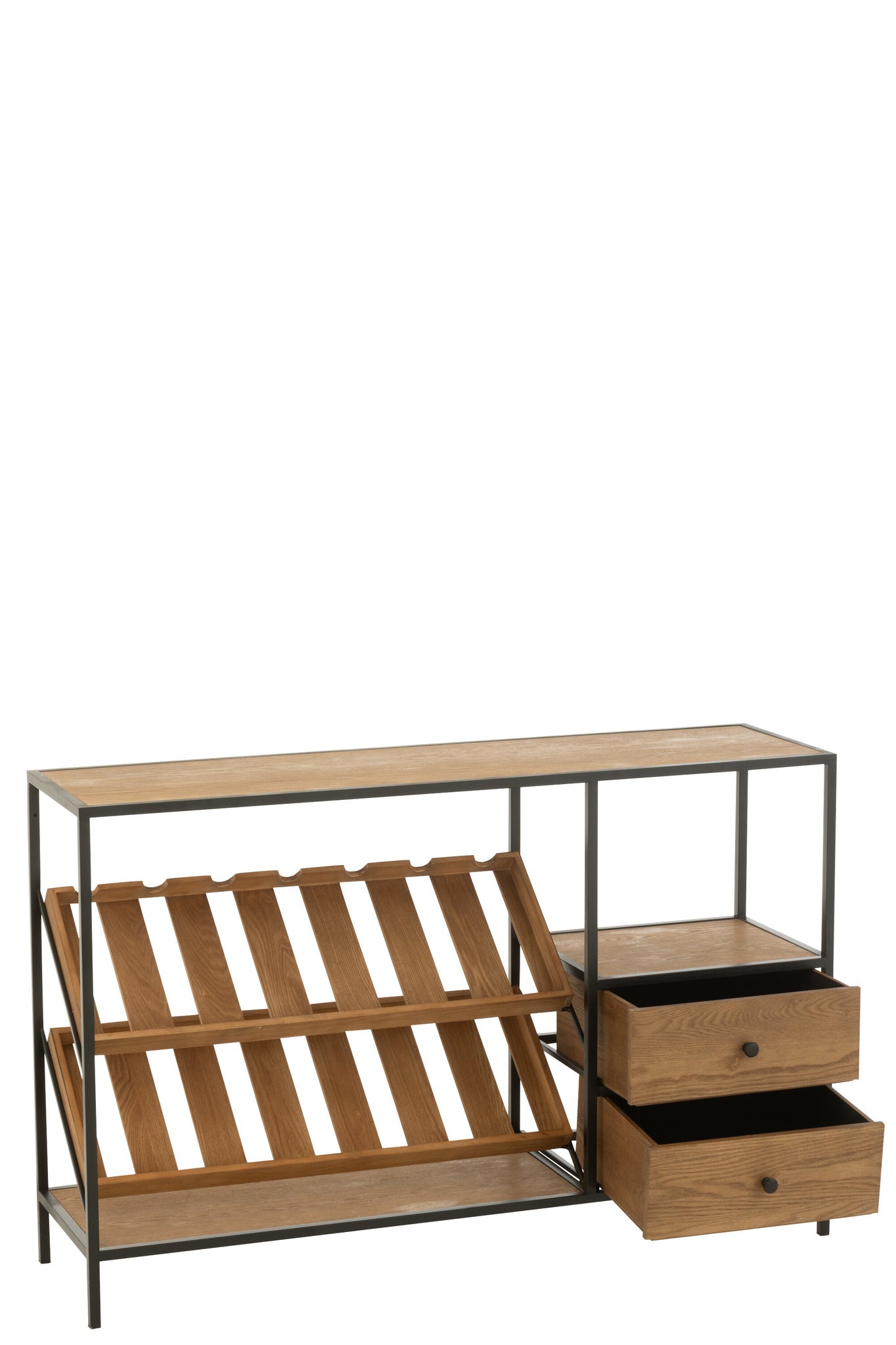 Bar Kast Wijnfineer Natuur/Zwart Klein