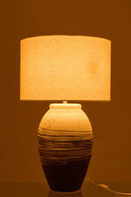 Tafellamp Rolph Keramiek Zwart/Beige