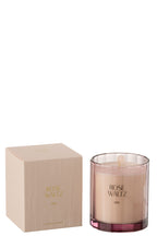  J-Line Geurkaars Rose Waltz Glas - 30H