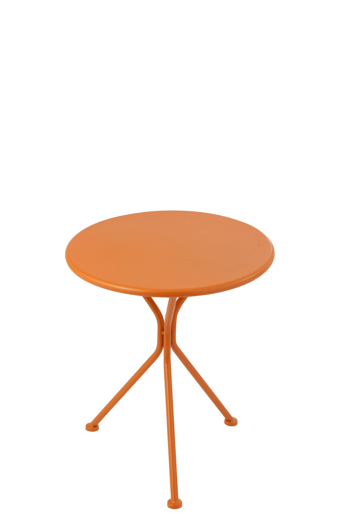 Tuintafel driepoot rond metaal oranje klein