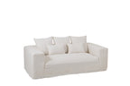Hoes voor stoel + 5 kussens Monaco bank linnen marshmallow wit
