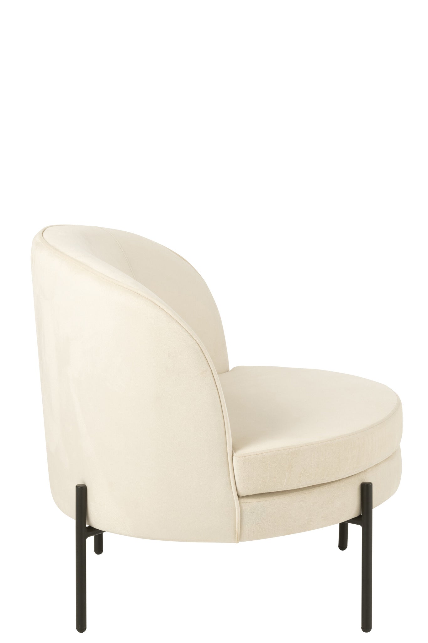 Fauteuil ijzer gebroken wit/zwart