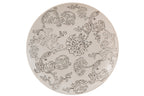 J-LINE PLAAT DECORATIEVE ZEN PORSELEIN WIT/ZWART