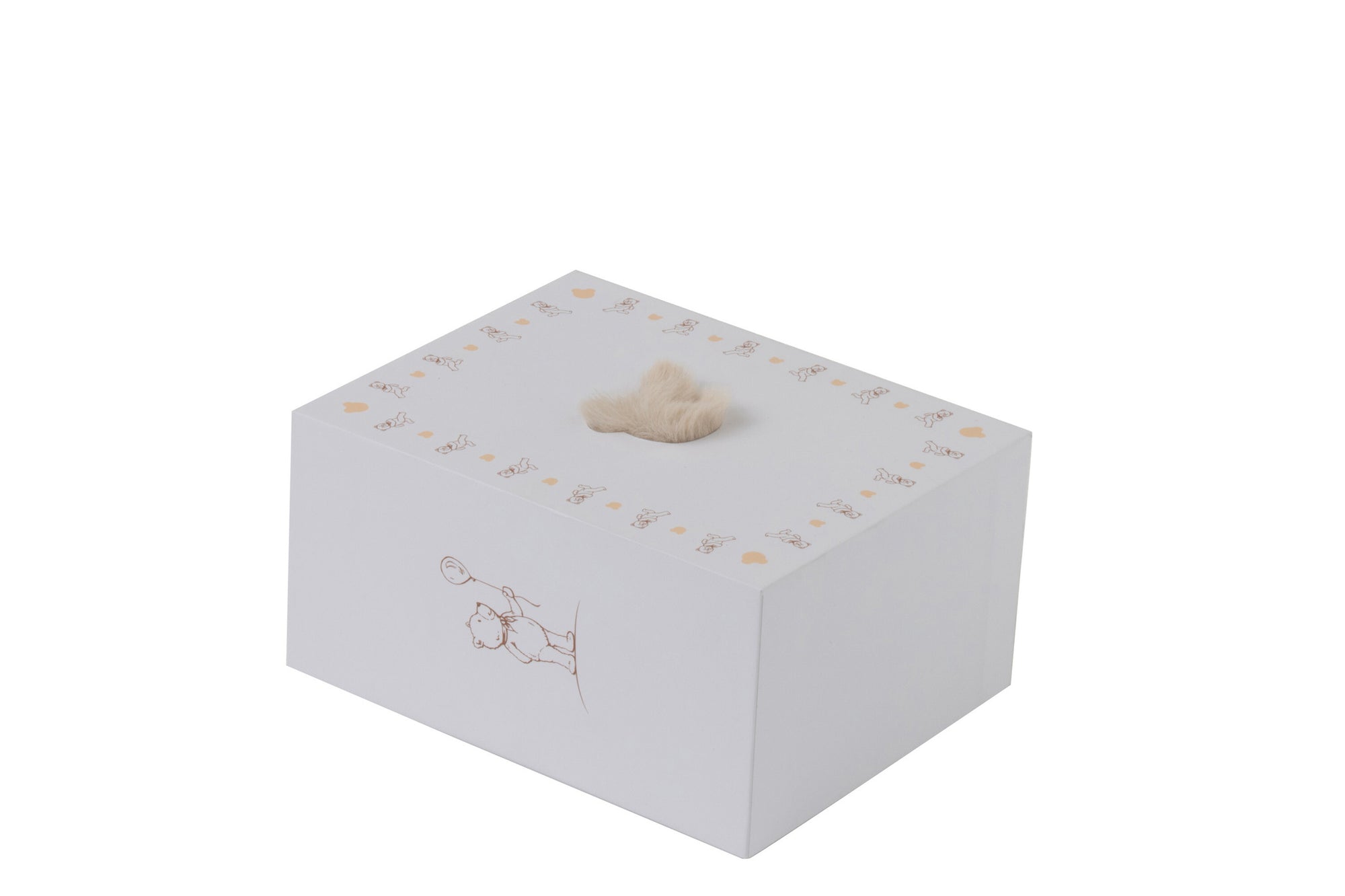 Tapijtkopbeer van polyester beige
