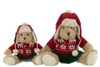 J-LINE BEERMEISJE KERSTTRUI + HOED TEXTIEL BEIGE/ROOD GROOTzei:  J-LINE BEERMEISJE KERSTTRUI + HOED TEXTIEL BEIGE/ROOD GROOT