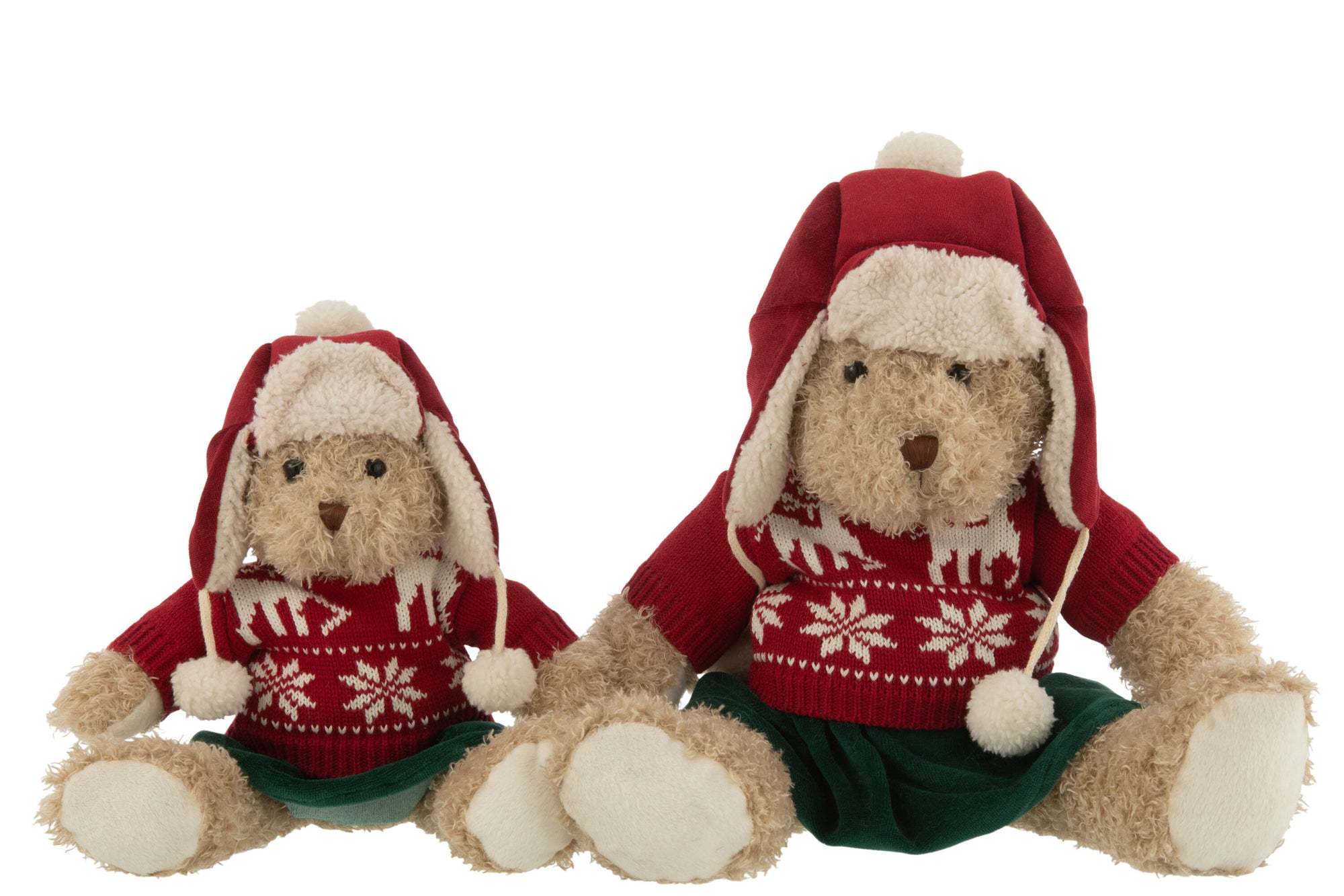J-LINE BEERMEISJE KERSTTRUI + HOED TEXTIEL BEIGE/ROOD GROOTzei:  J-LINE BEERMEISJE KERSTTRUI + HOED TEXTIEL BEIGE/ROOD GROOT