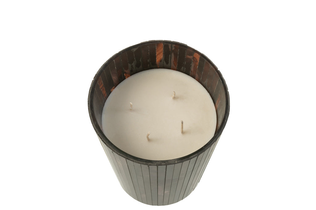 J-LINE SCENTED CANDLE NOA WOODY AURORA BRUIN LARGE - 60H
