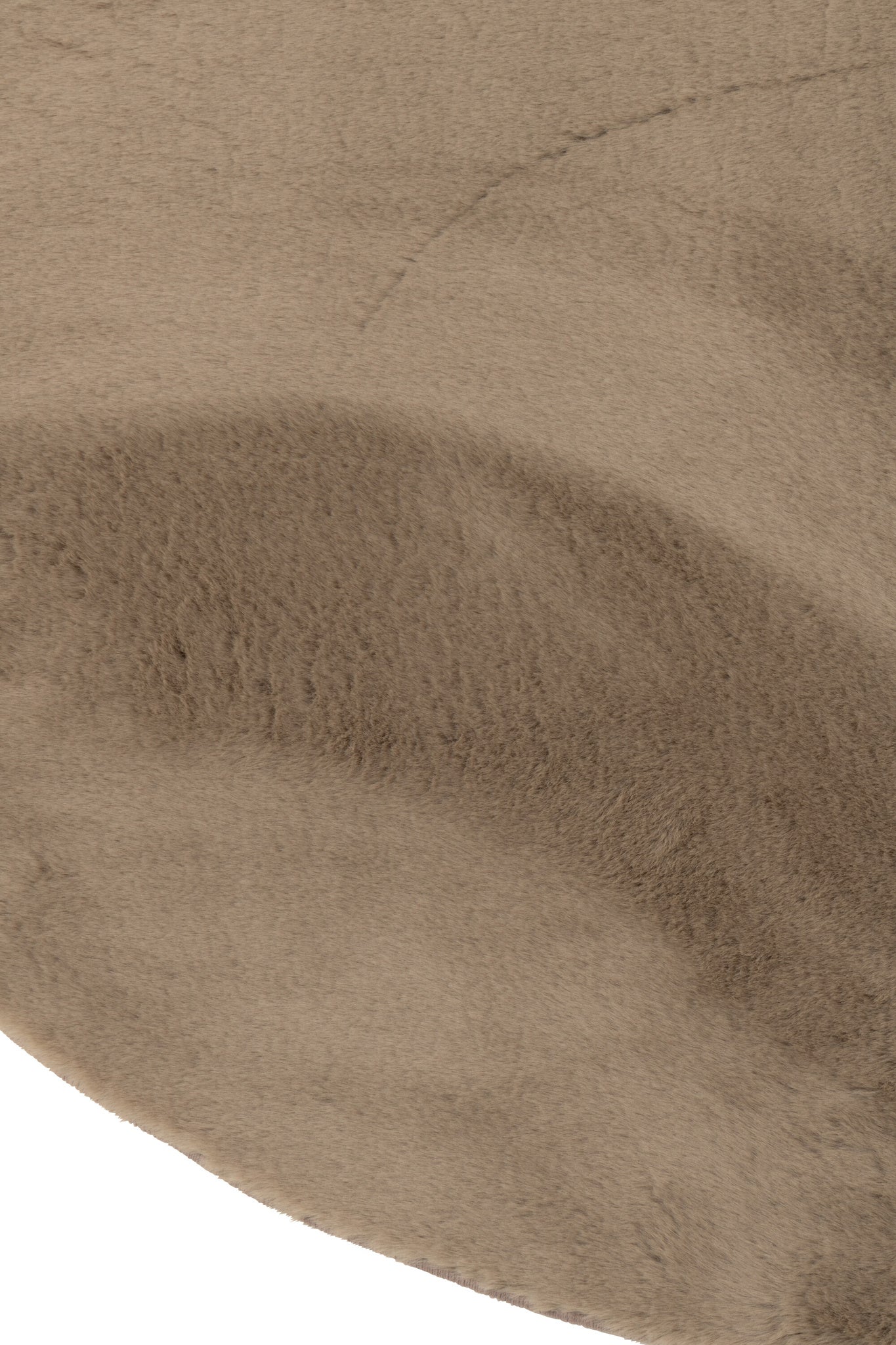 Rug Cutie Ronde Polyester Taupe
