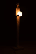 Vloerlamp figuur polyresin wit