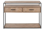 Console Zigzag 2 Laden Hout/Metaal Natuurlijk/Zwart
