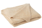 J-LINE DEKEN CHENILLE POLYESTER BEIGE