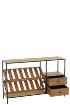 Bar Kast Wijnfineer Natuur/Zwart Klein