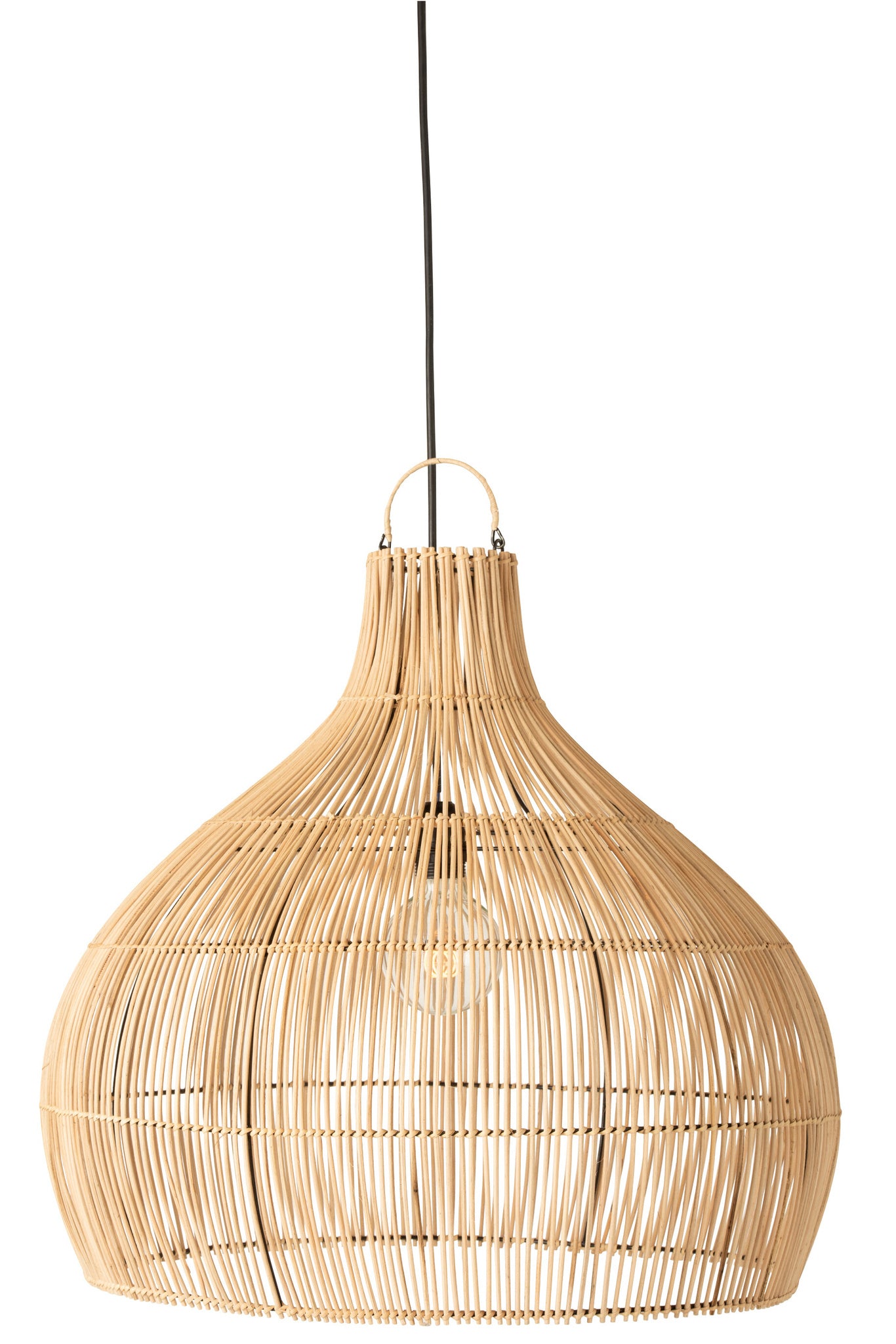 Peervormige rotan lampenkap naturel