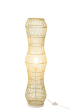 Vloerlamp rotan gevlochten metaal groen