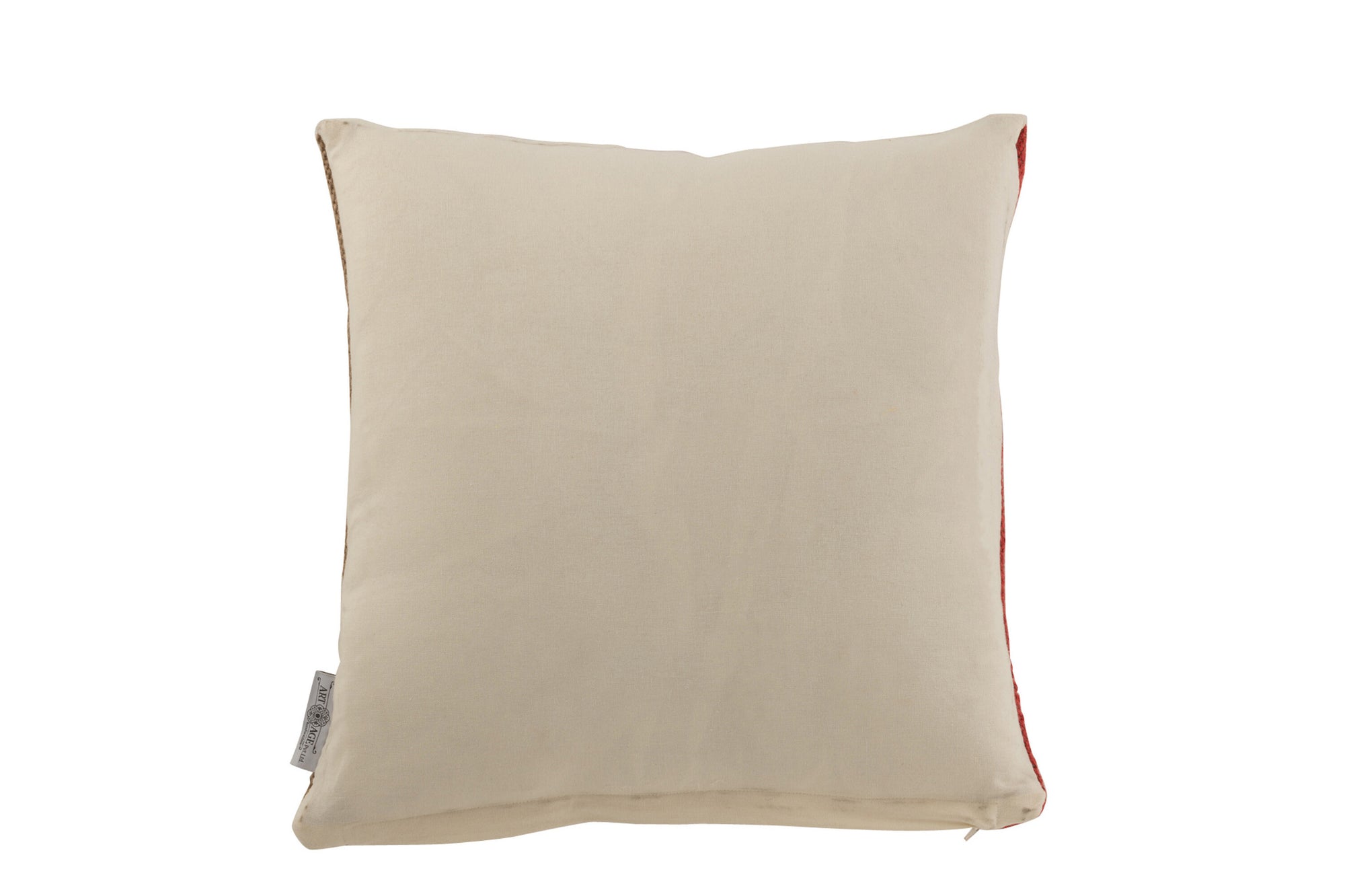 Kussen Vierkant Anna Groot Groeven Jute Rood / Geel