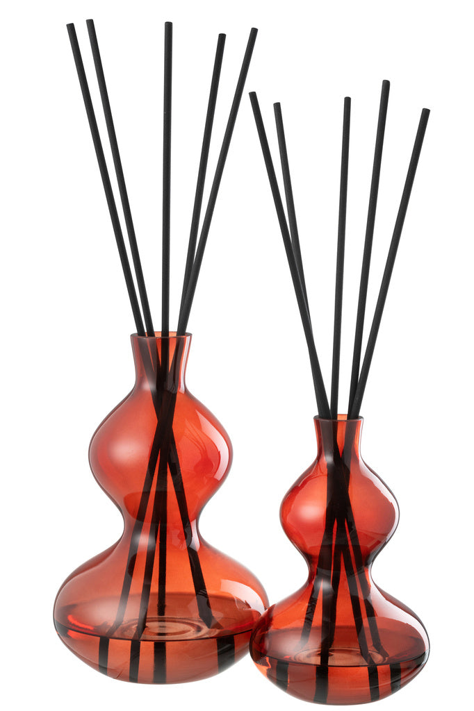 J-Line Scented Oil Olive & Frankincense Glass Red Large