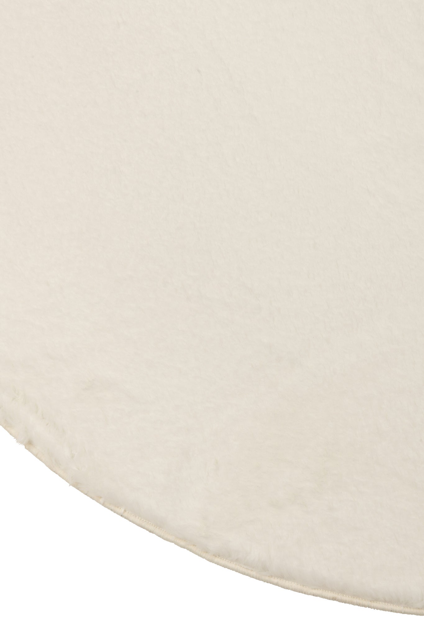 Rug Cutie Ronde Polyester Wit