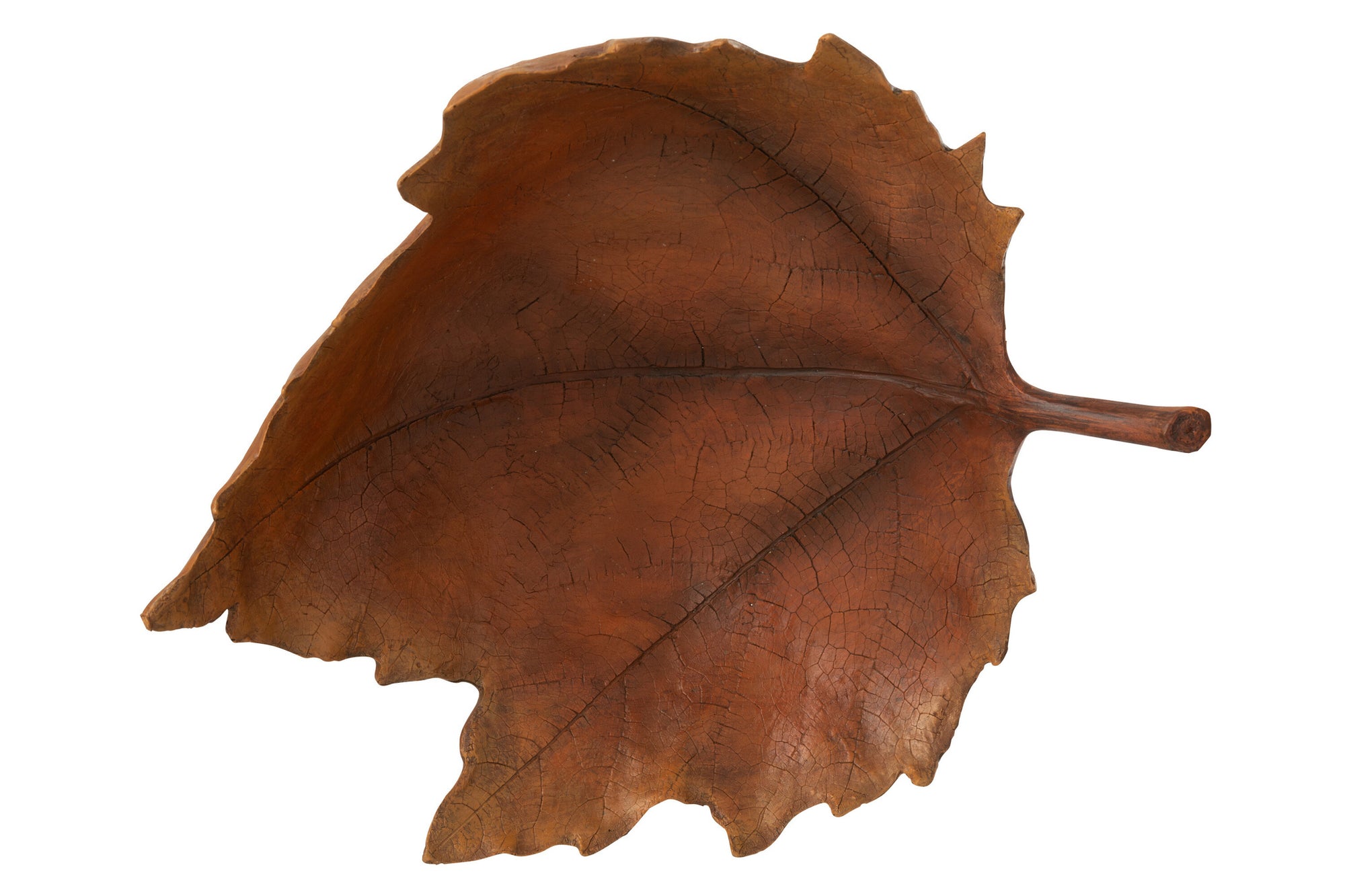 Decoratieve dienblad blad herfst limoenpoeder donkeroranje
