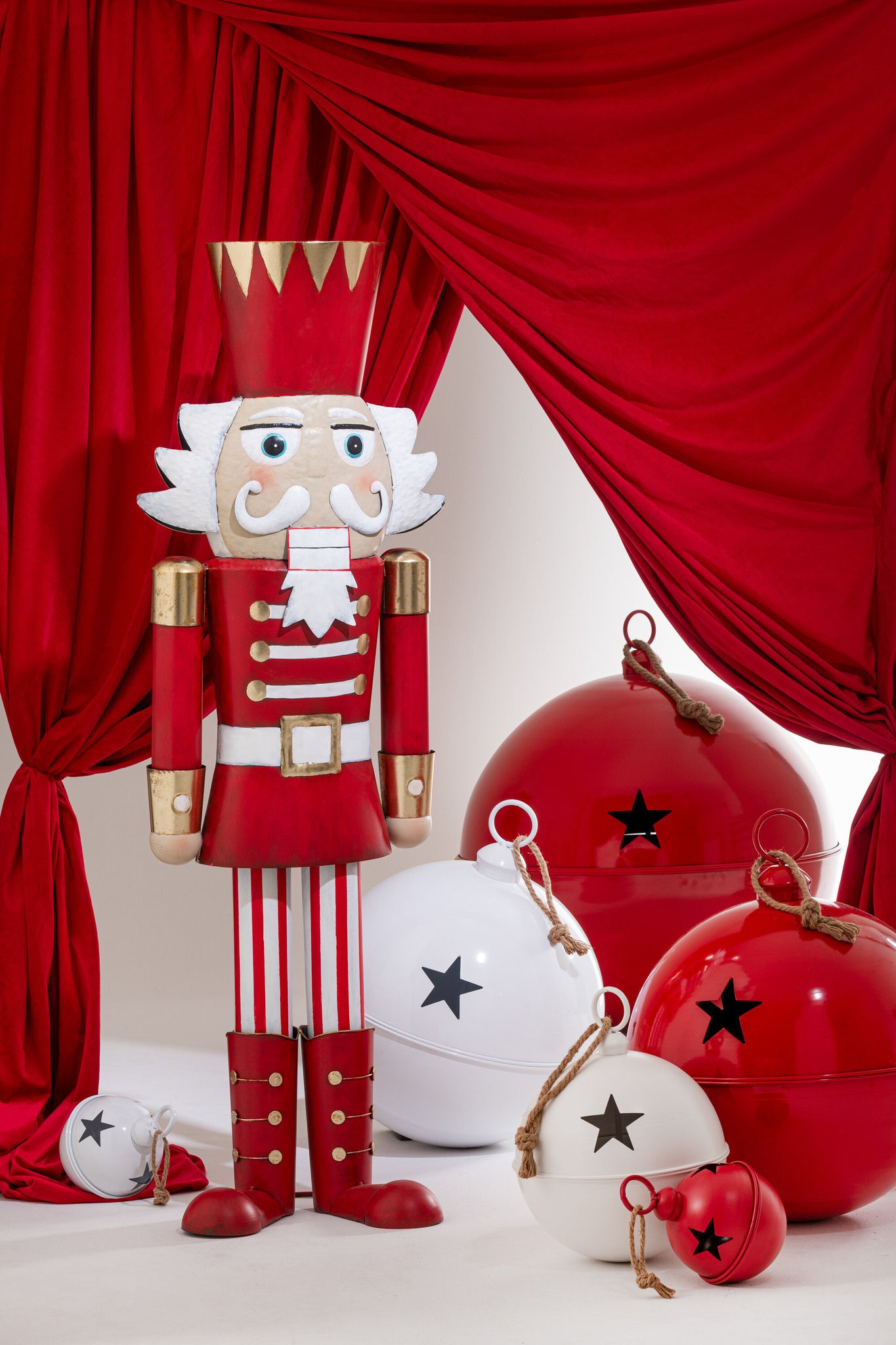 J-LINE KERSTBAL HELDERE BAL IJZER WIT GROOT