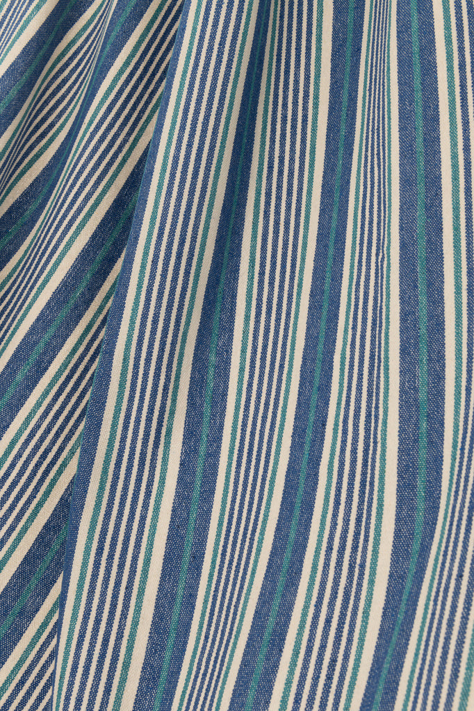 J-LINE HANGMAT STREPEN – KATOEN/POLYESTER BLAUW/WIT