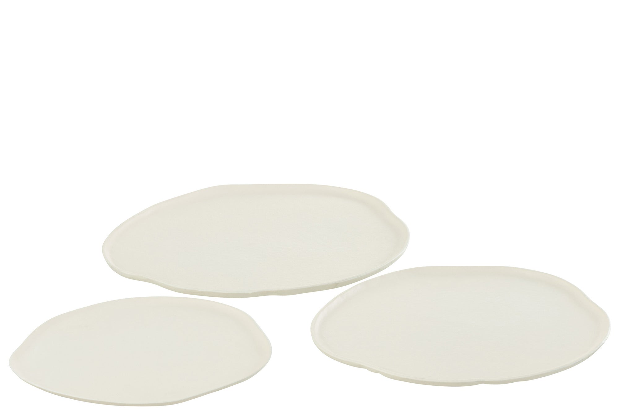 Lade Ronde Aluminium Wit Groot