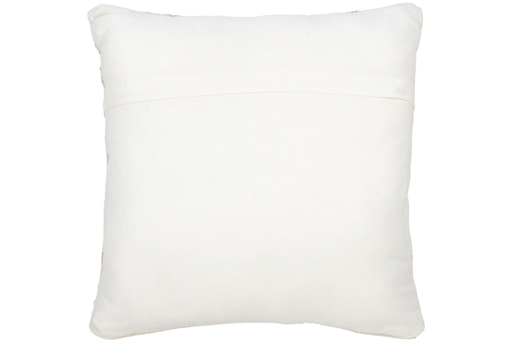 J-Line Kussen Ethnic Cross Wol/Katoen Crème/Beige